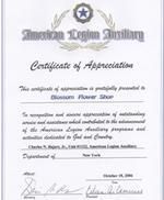 American Legion Auxiliary Thanks Blossom Flower Shops