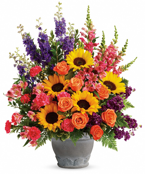Pink, Orange, Purple, Yellow Basket