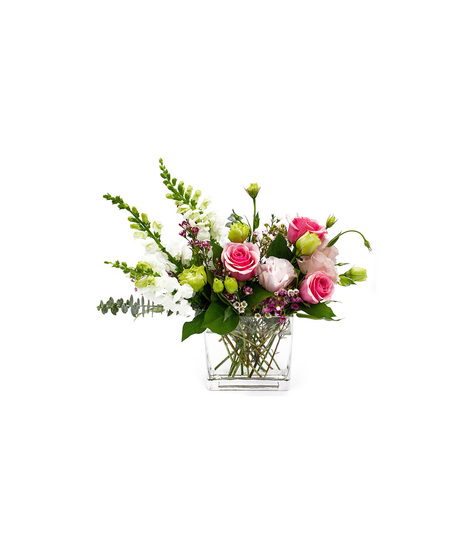 Roses & Tulips in a Cylinder