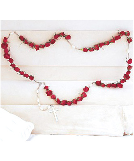 Rose Rosary Casket Insert