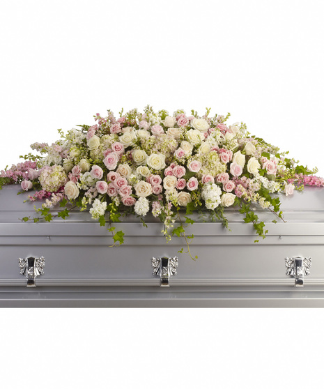 Delicate Pink Casket Spray