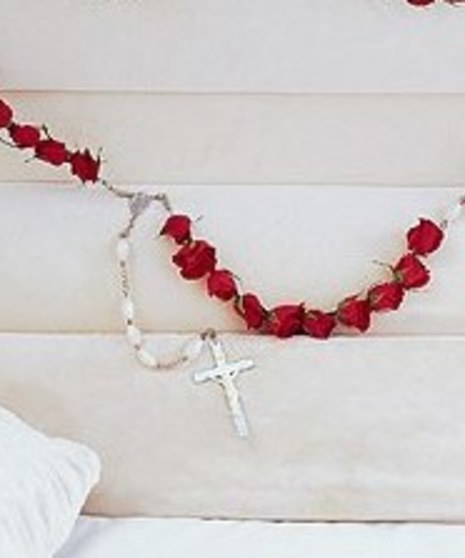 Rose Rosary Casket Insert