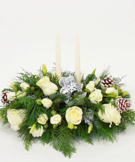 White Candle Centerpiece